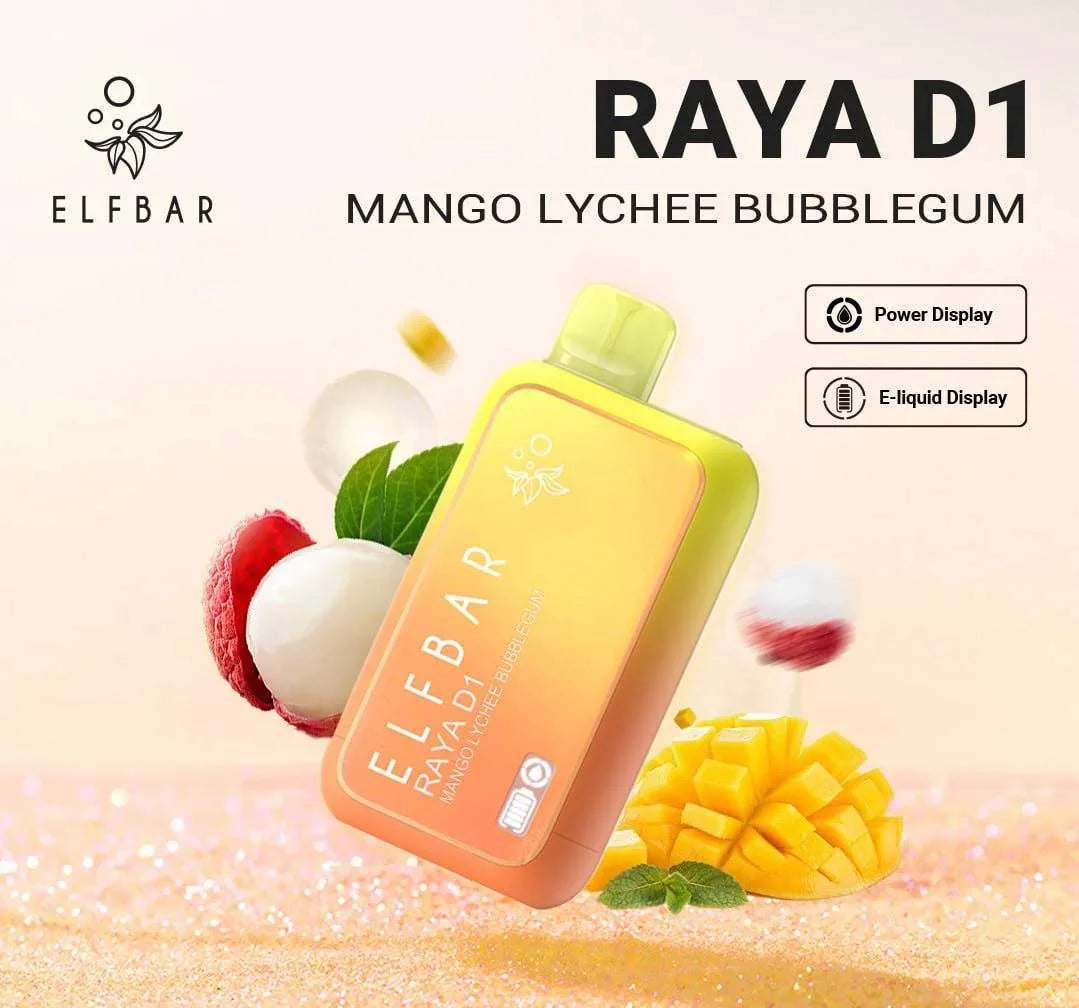 ELF BAR RAYA D1 – Mango Lychee Bubblegum - Vape Shop Inodre