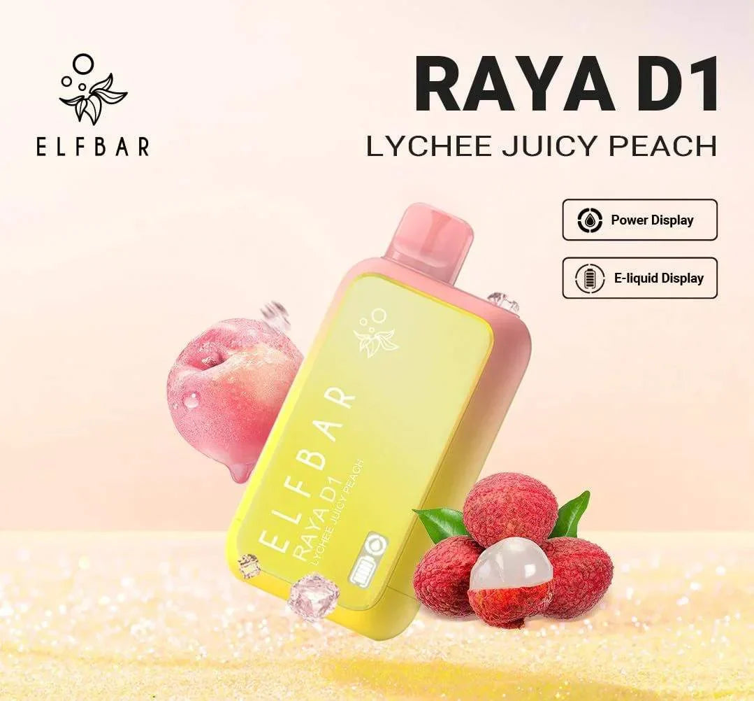 ELF BAR RAYA D1 – Lychee Juicy Peach - Vape Shop Inodre