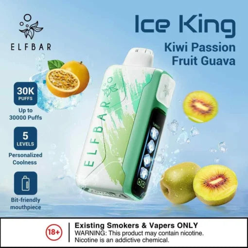 Elf Bar Ice King – Kiwi Passion Fruit Guava – 30K - Vape Shop Inodre