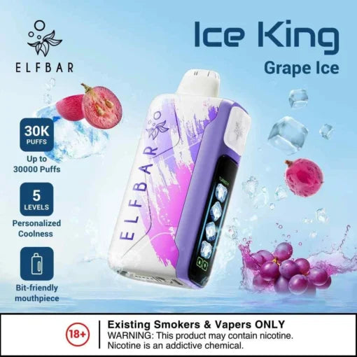 Elf Bar Ice King – Grape Ice – 30K - Vape Shop Inodre