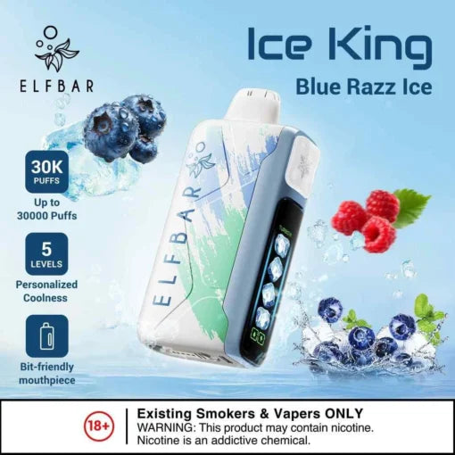 Elf Bar Ice King – Blue Razz Ice – 30K - Vape Shop Inodre