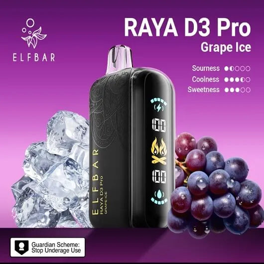 Elf bar Raya d3 pro -30k Grape ice - Vape Shop Inodre