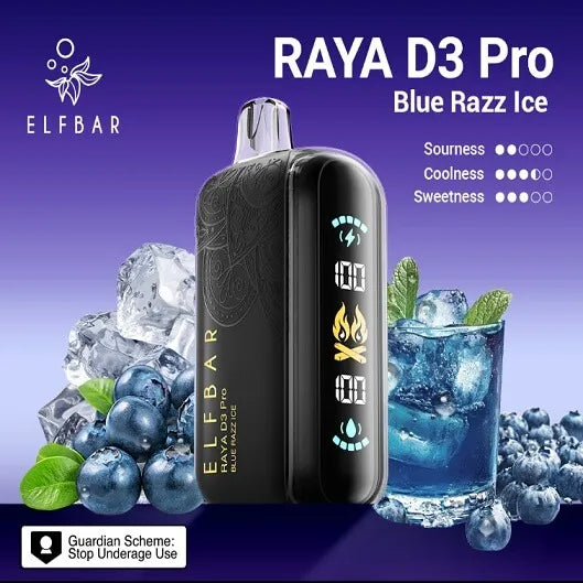 Elf Bar Raya D3 Pro 30K Blue Razz Ice - Vape Shop Inodre