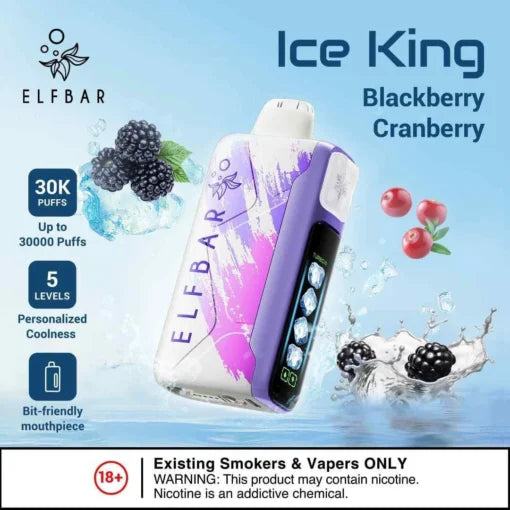 Elf Bar Ice King – Blackberry Cranberry – 30K - Vape Shop Inodre