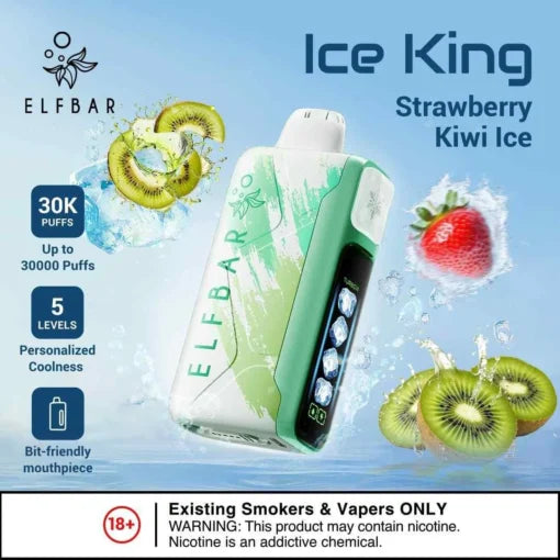 Elf Bar Ice King – Strawberry Kiwi Ice – 30K - Vape Shop Inodre