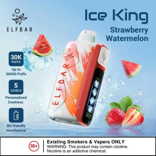 Elf Bar Ice King – Strawberry Watermelon – 30K - Vape Shop Inodre